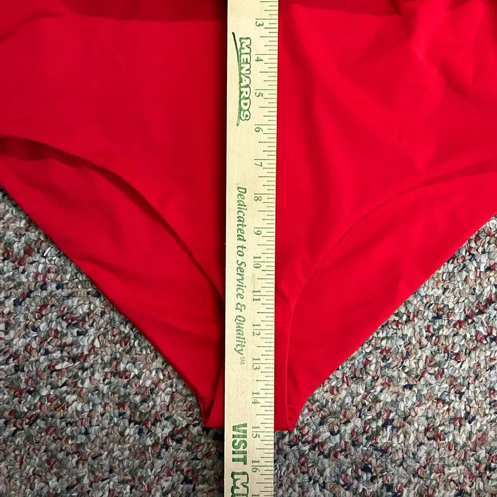 Mara Hoffman Women's NWOT Jay Red High Waist Tie-Front Swim Bottoms Size 2X